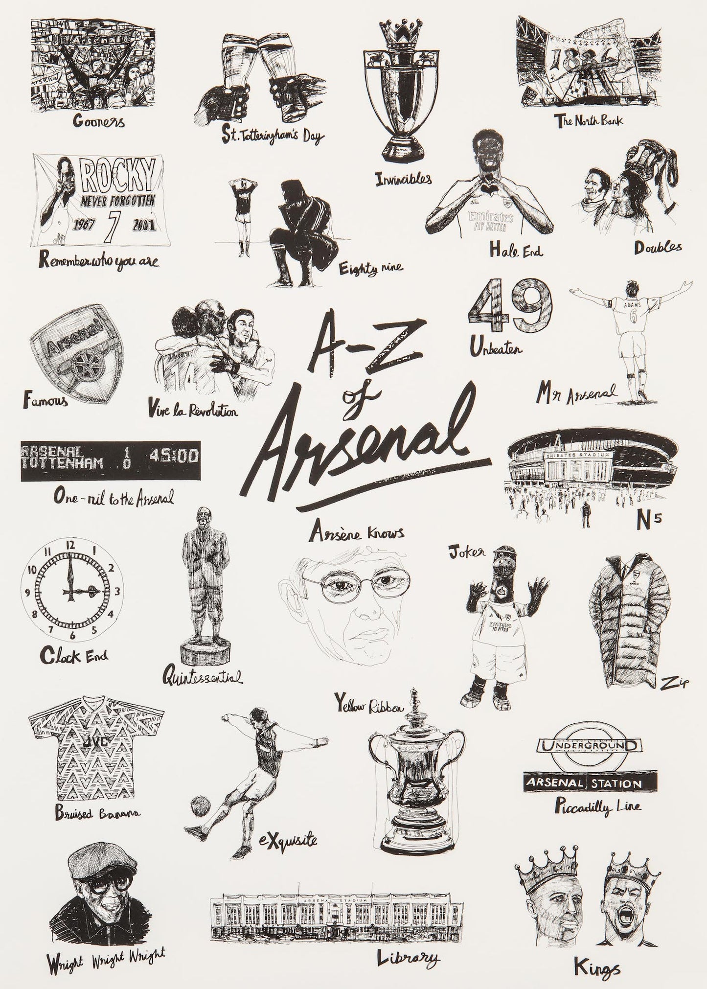 The A-Z of Arsenal | Black & White Edition
